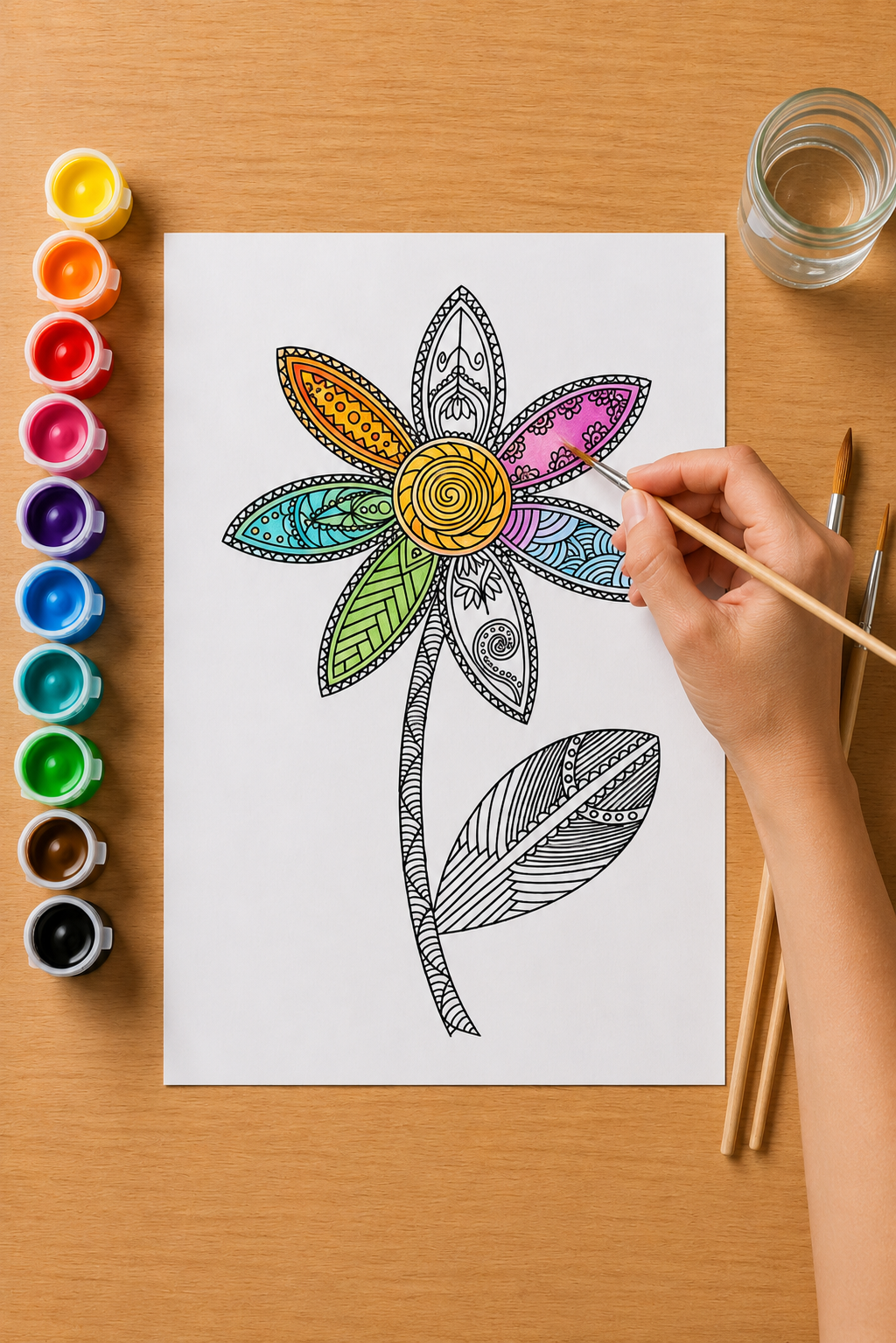 Flower Mandala - Gouache Painting Kit