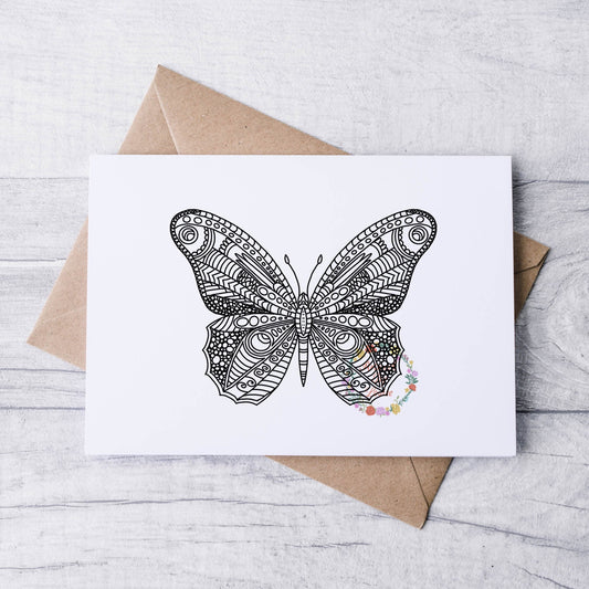 Butterfly Mandala Greetings Card