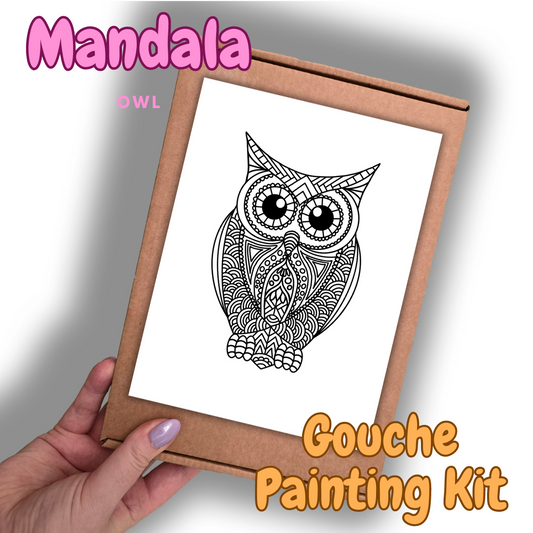 Owl Mandala - Gouche Painting Kit
