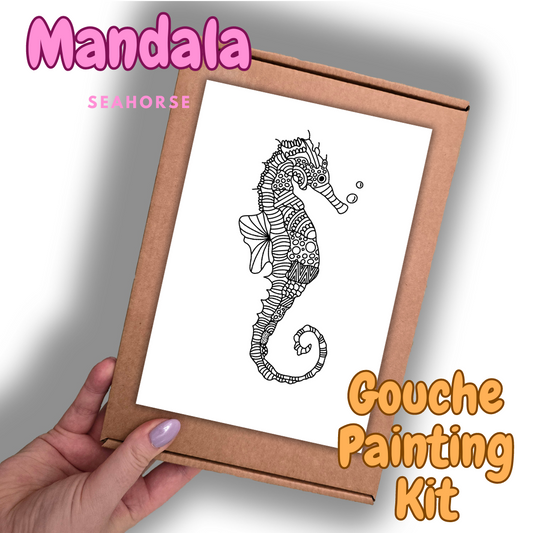 Seahorse Mandala - Gouche Painting Kit