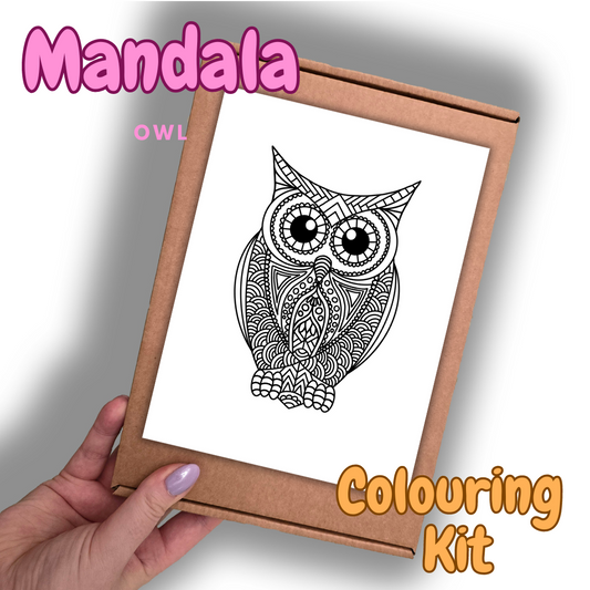 Owl Mandala - Colouring Kit