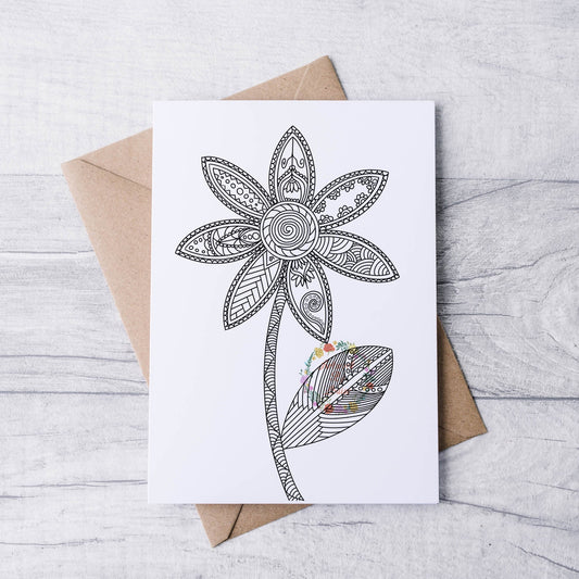 Flower Mandala Greetings Card