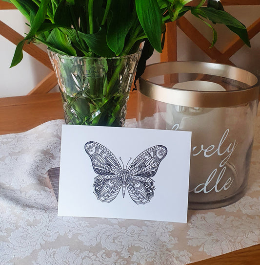Butterfly Mandala Postcard