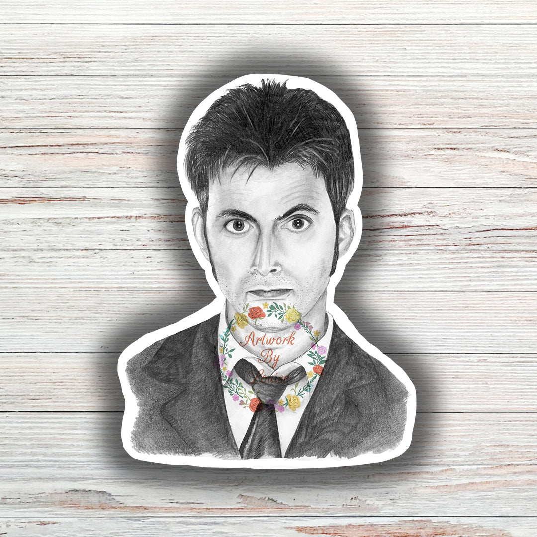 David Tennant Die Cut Sticker