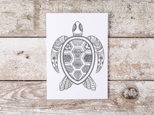 Sea Turtle Mandala Postcard