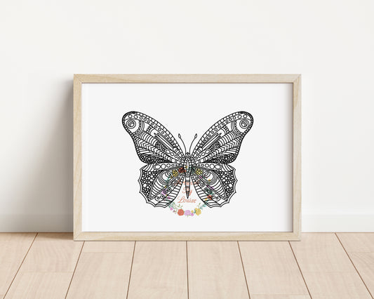 Butterfly Mandala Art Print