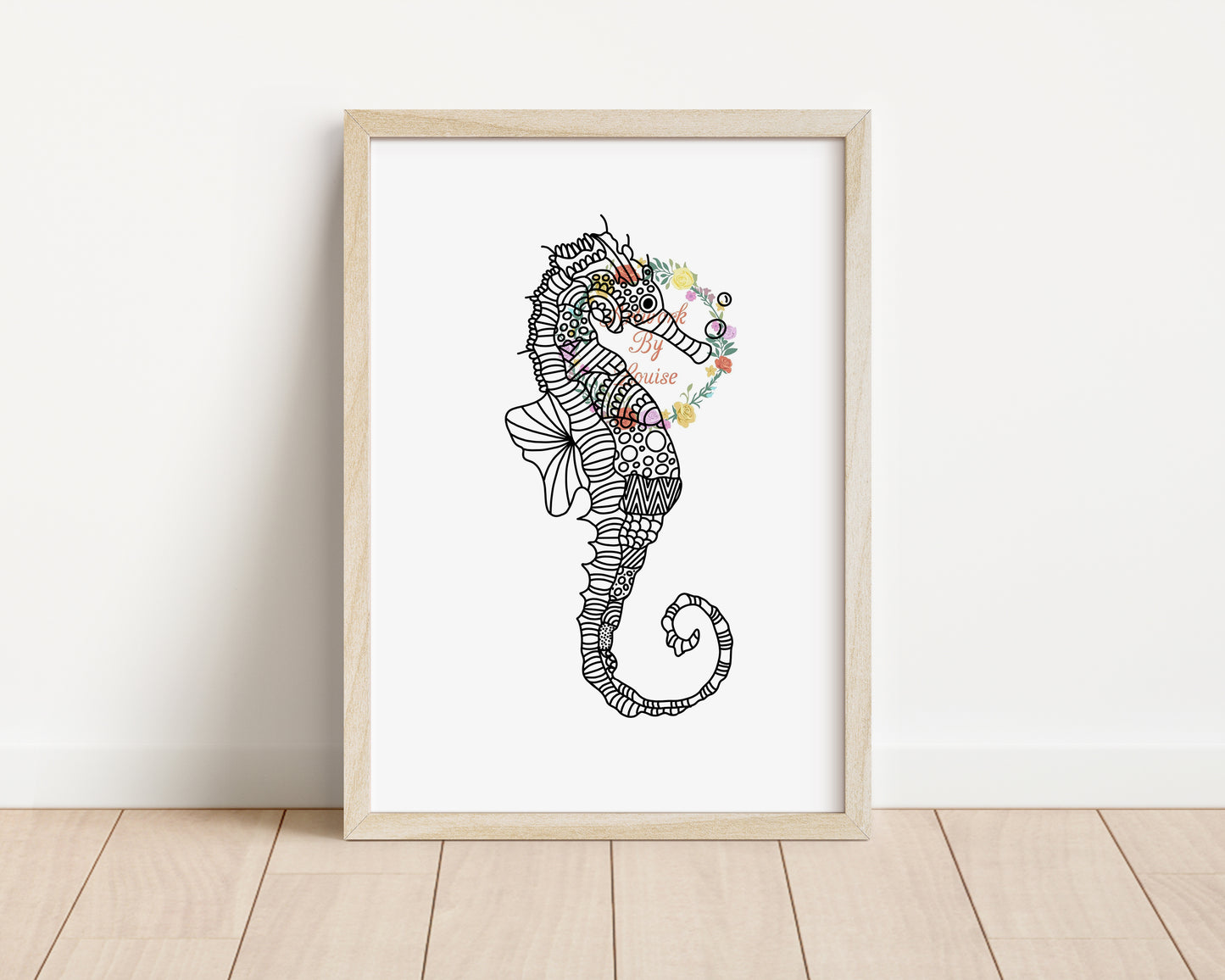 Sea Horse Mandala Art Print