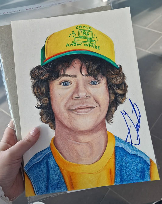 Getting my drawing signed By Gaten at Comic Con!