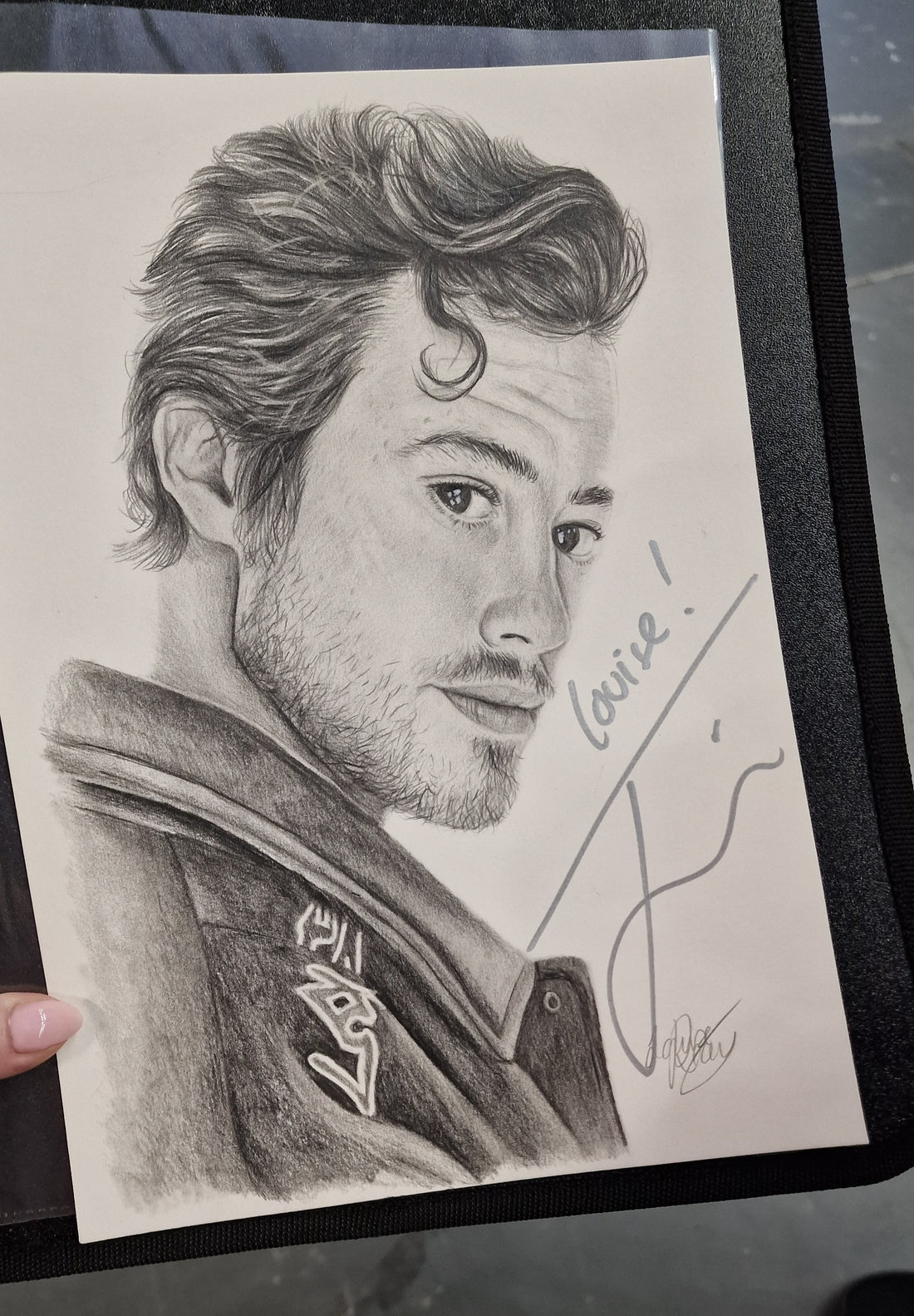 Joseph Quinn Signs My Drawing!