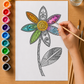 Flower Mandala - Gouache Painting Kit