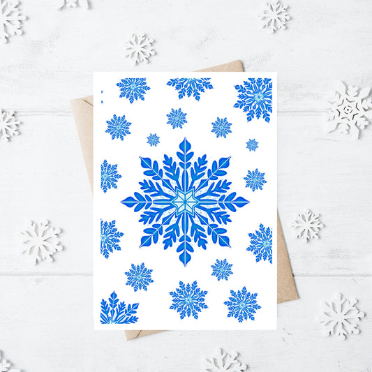 Snowflake Christmas Greetings Card (Multiple Designs)