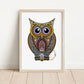 Owl Mandala Art Print