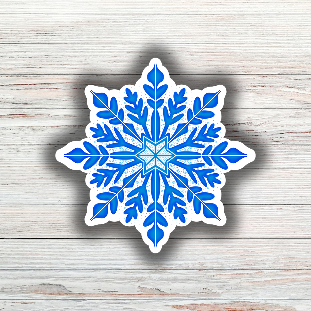 Snowflake Die Cut Sticker