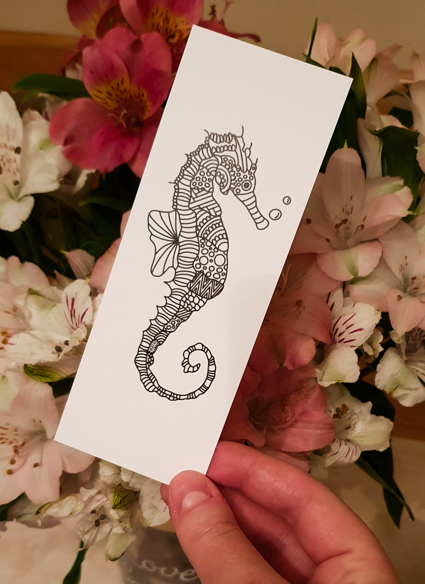 Sea Horse Mandala Bookmark