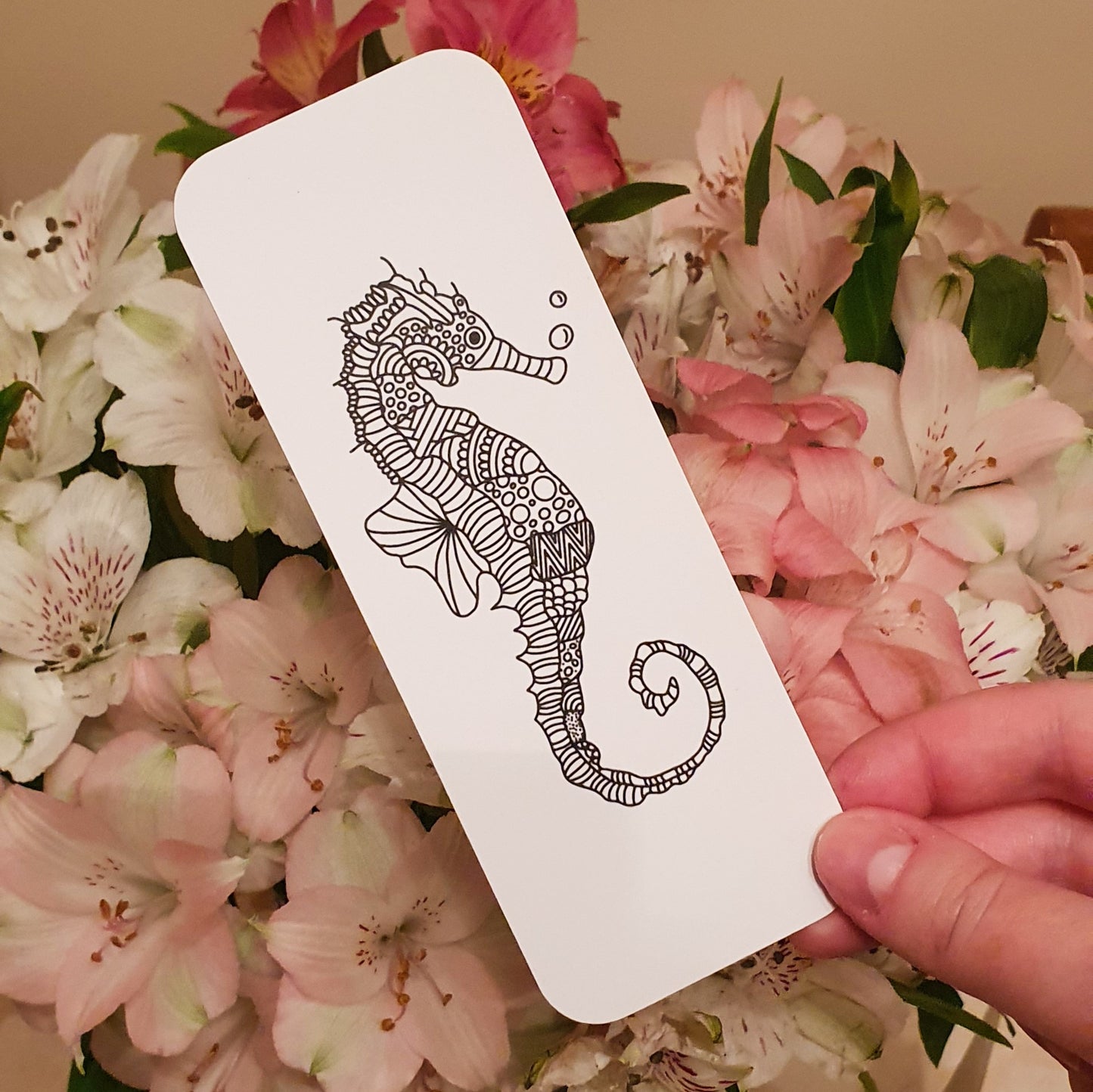 Sea Horse Mandala Bookmark