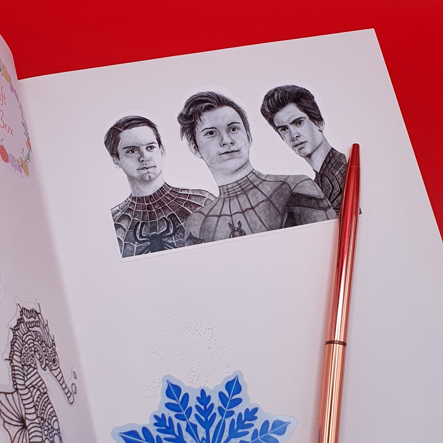 Tobey Maguire, Tom Holland & Andrew Garfield Trio Die Cut Sticker