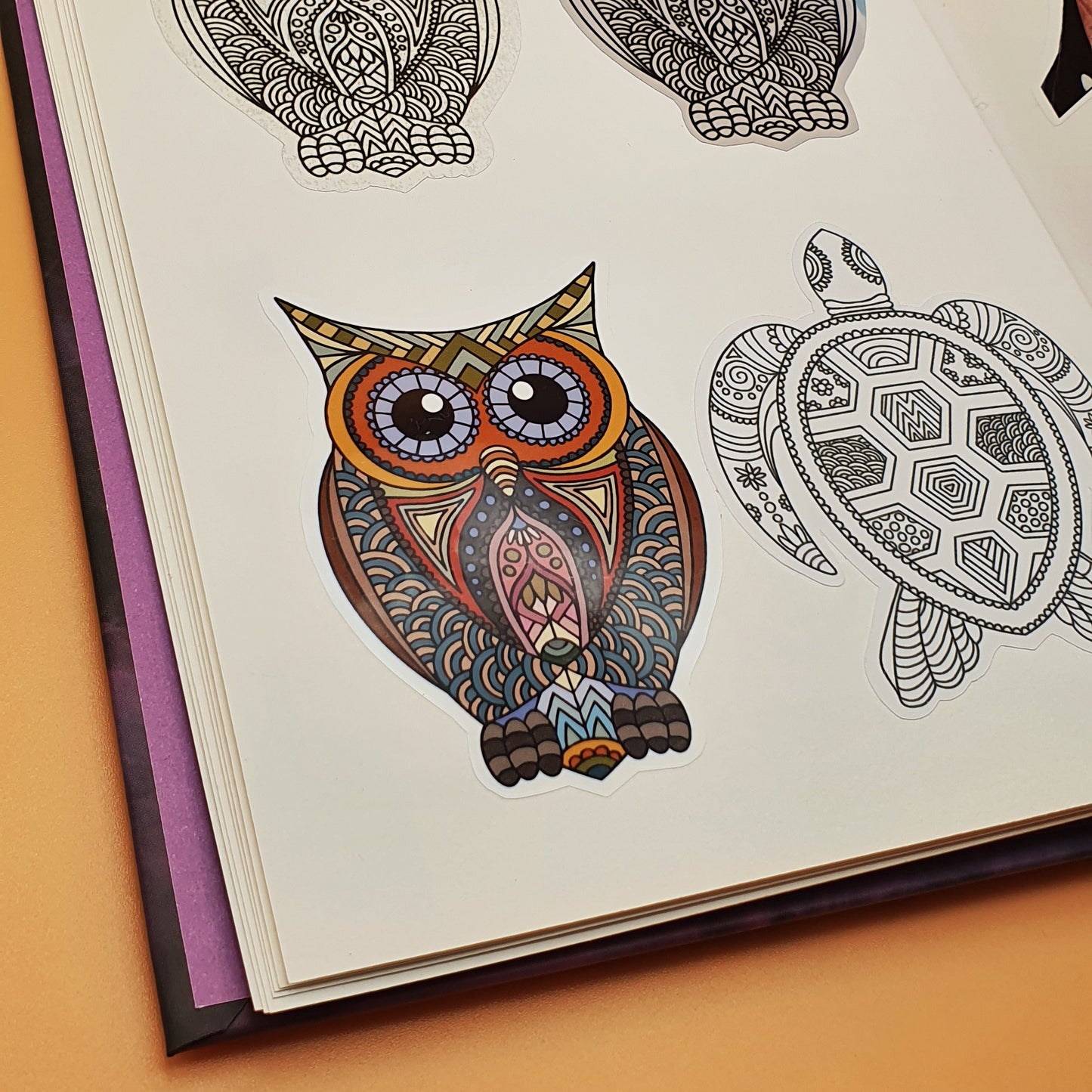 Owl Mandala Die Cut Sticker