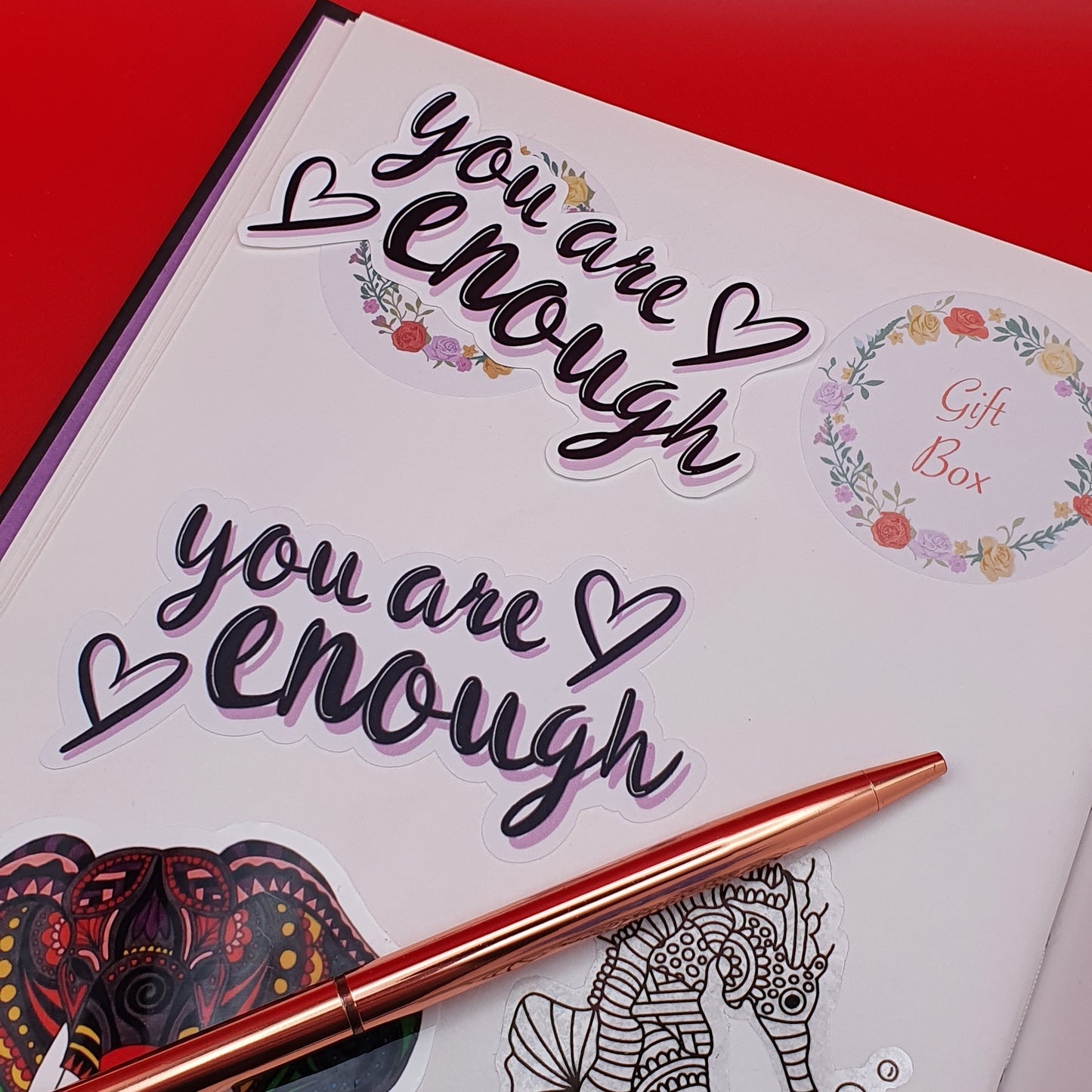 You Are Enough Quotation Die Cut Sticker