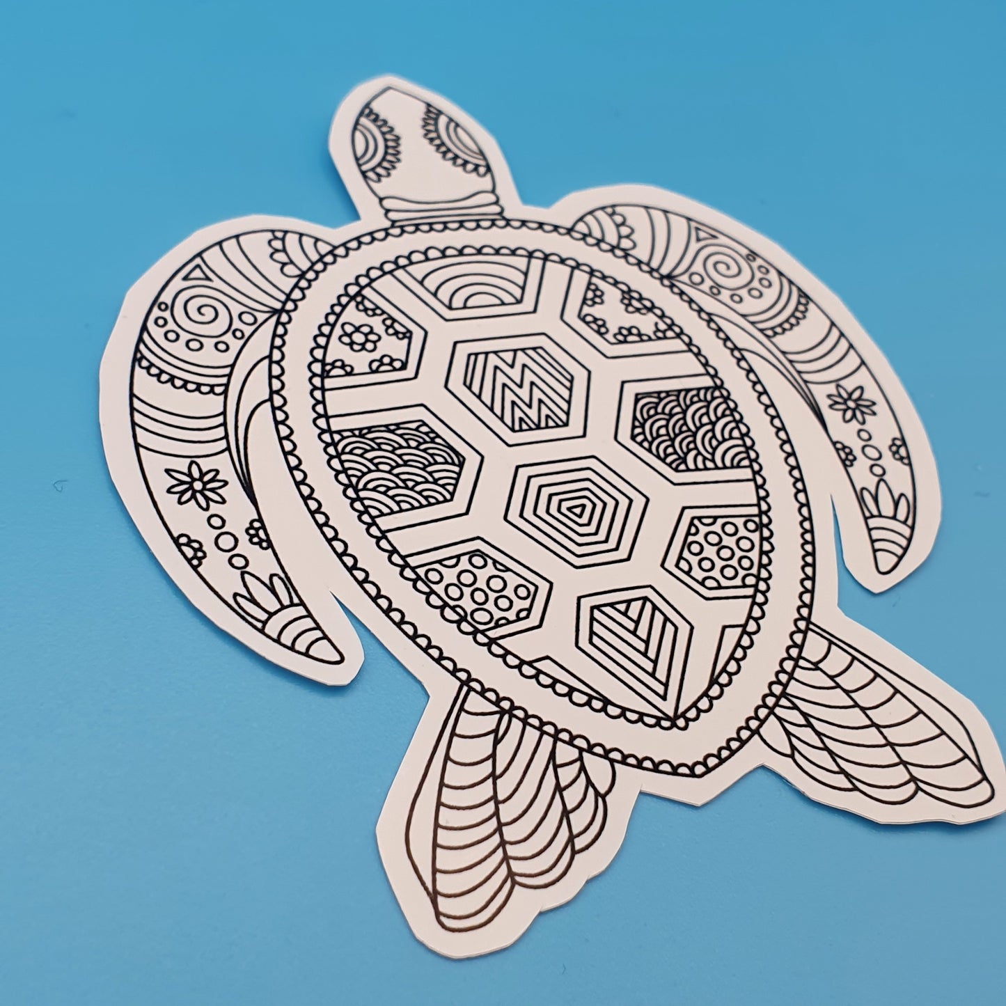 Sea Turtle Mandala Die Cut Sticker