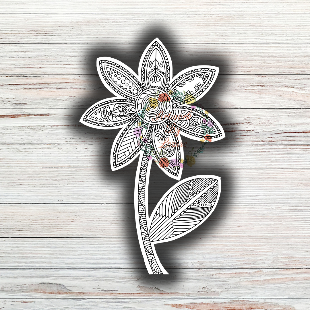 Flower Mandala Die Cut Sticker