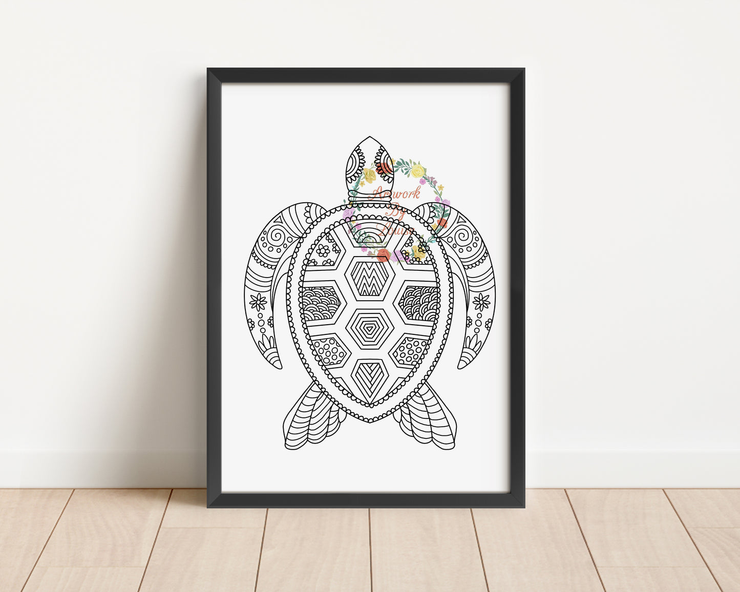 Sea Turtle Mandala Art Print