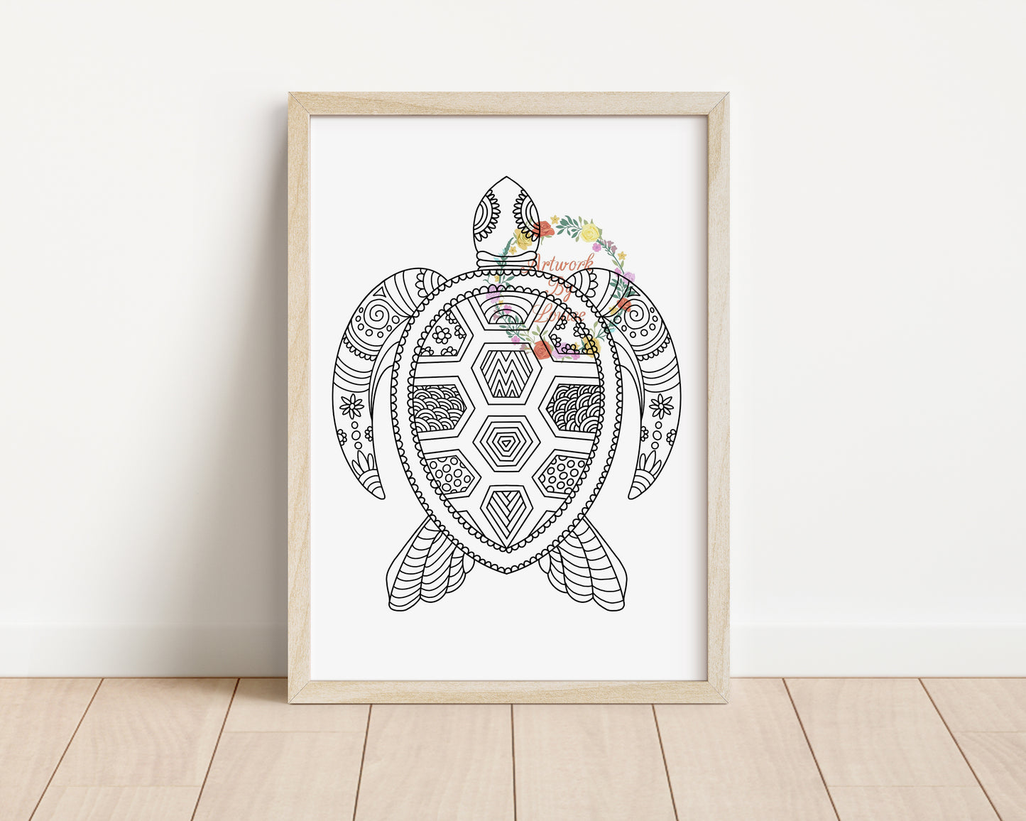 Sea Turtle Mandala Art Print